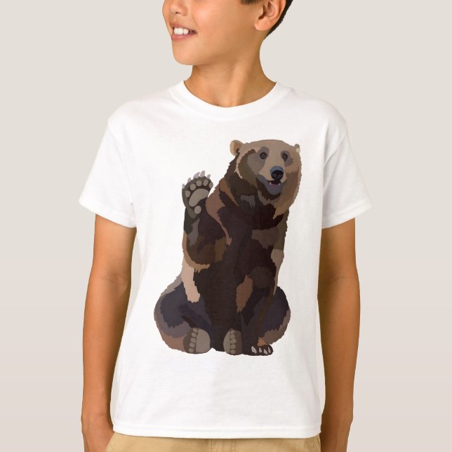 B är för Brown Bear T Shirt (Framsida)