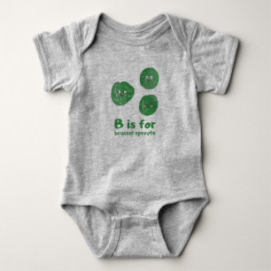B är för brysselkål - Grönt veggie Alphabet B T Shirt