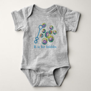 B är för Bubbles Rainbow Bubble Trollspö Alphabet  T Shirt
