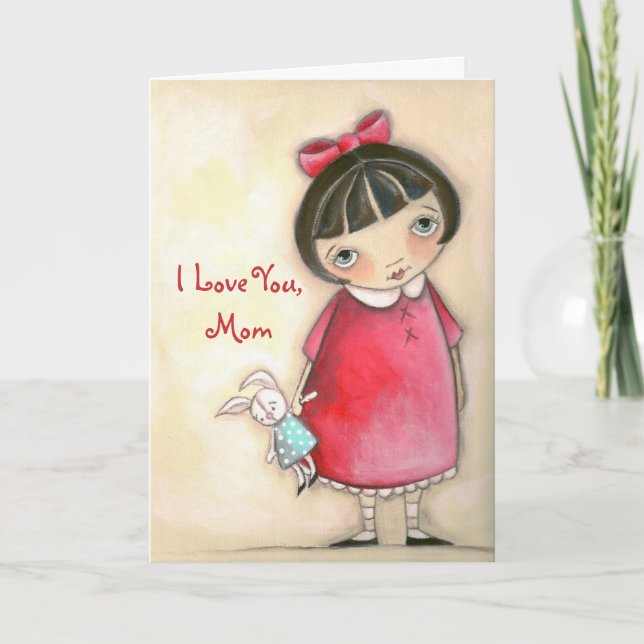 B är för Bunny - Mors dag Card Kort (Framsida)
