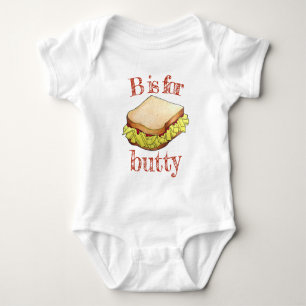 B är för Butty Chip Shop Sandwich UK Food T Shirt