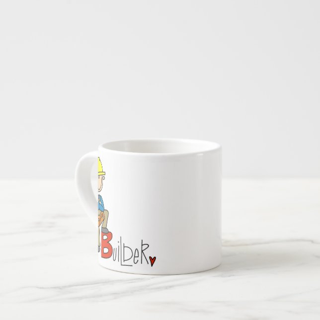 B är för Byggare Espressomugg (Framsida vänster)