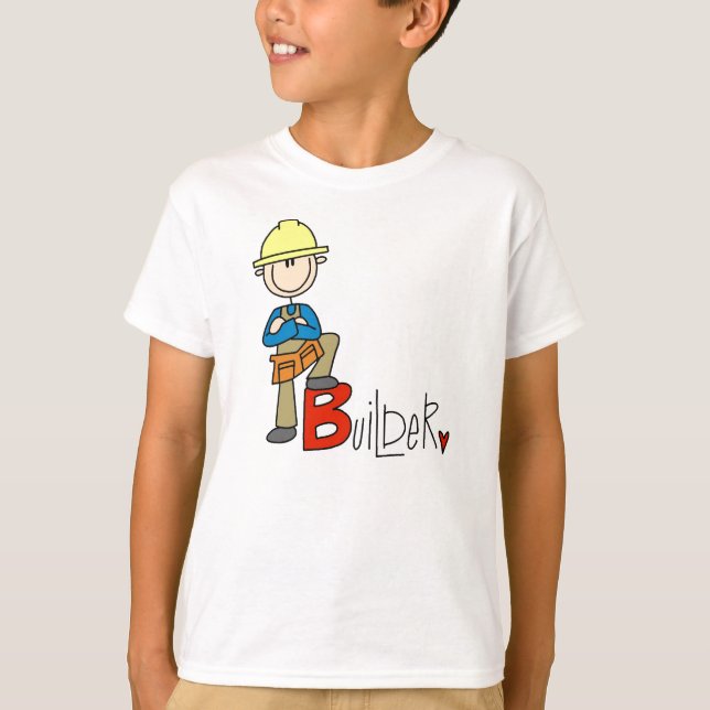 B är för Byggare Tee Shirt (Framsida)