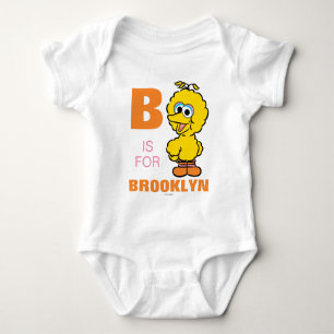 B är till Big Bird Lägg till ditt namn Tee Shirt