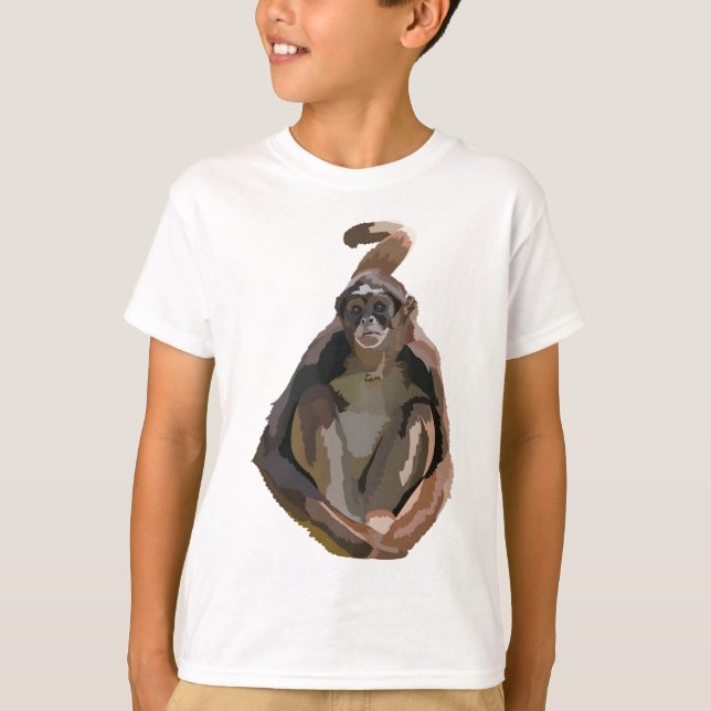 B är till Brown Spider Monkey T Shirt (Framsida)