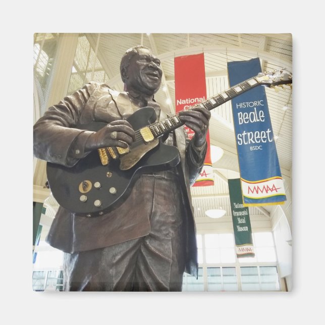 B.B. King Statue - Memphis, Tennessee Magnet (Framsidan)