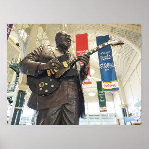 B.B. Kung Statue - Memphis (Tennessee) Poster