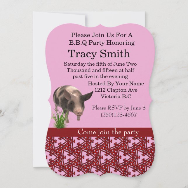 B.B.Q-partsinbjudan Inbjudningar (Framsida)