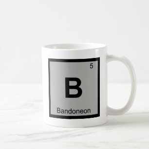 B - Bandoneon Music Chemistry Periodic Bord Kaffemugg