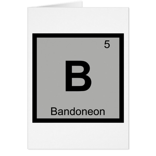 B - Bandoneonmusik Kemins periodiska system Hälsningskort (Framsidan)