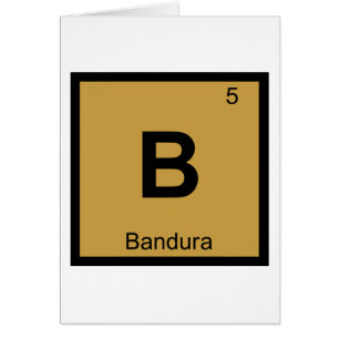 B - Bandura Musik Kemi Periodiska Systemets Symbol Hälsningskort