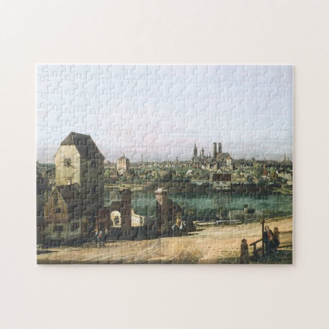 B. Bellotto:s syn på den tyska staden München Pussel (Horisontell)
