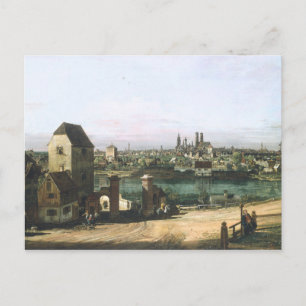 B. Bellotto:s syn på den tyska staden München Vykort