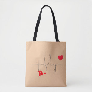B- Blodgruppstyp Negativ Rhesus Tote Bag Tygkasse