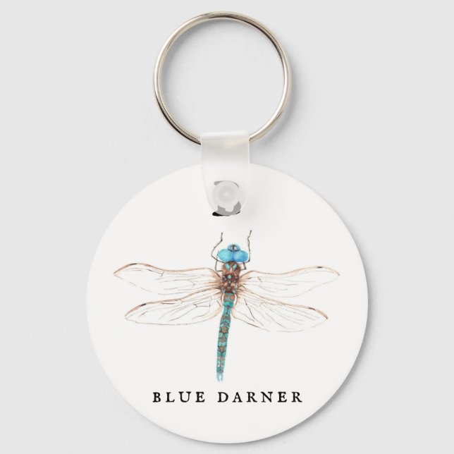 "B" Blue Darner Nyckelring (Framsida)