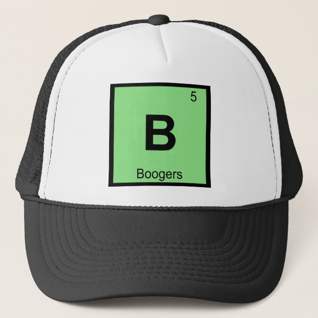 B - Boogers-kemi Periodic Bord Symbol Truckerkeps (Framsida)
