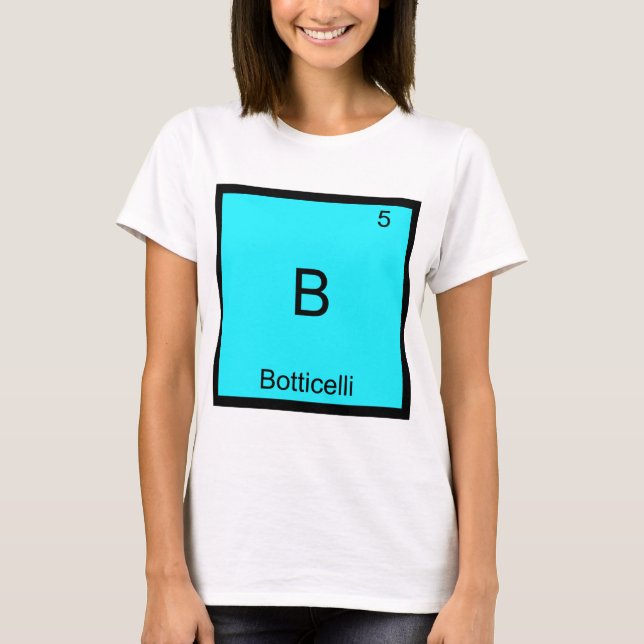 B - Botticelli Funny Chemistry Inslag-symbol Te Tröja (Framsida)