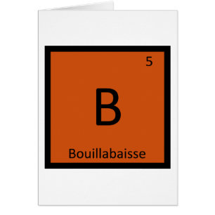 B - Bouillabaisse-stuvning Kemi Periodiska Systeme Hälsningskort