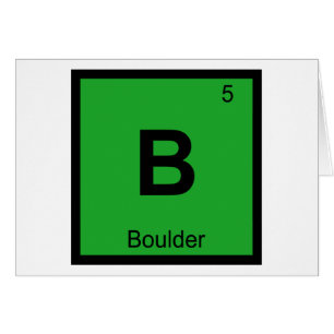 B - Boulder Colorado City Kemi Periodiska systemet Hälsningskort
