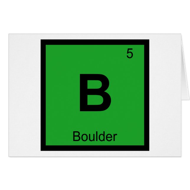 B - Boulder Colorado City Kemi Periodiska systemet Hälsningskort (Framsidan Horizontal)