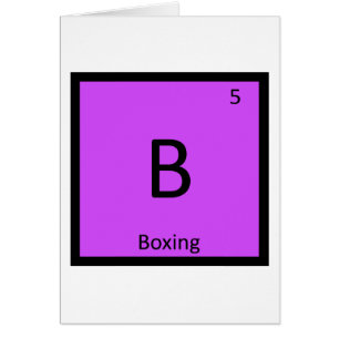 B - Boxning Sports Chemistry Periodiska Systemet S Hälsningskort
