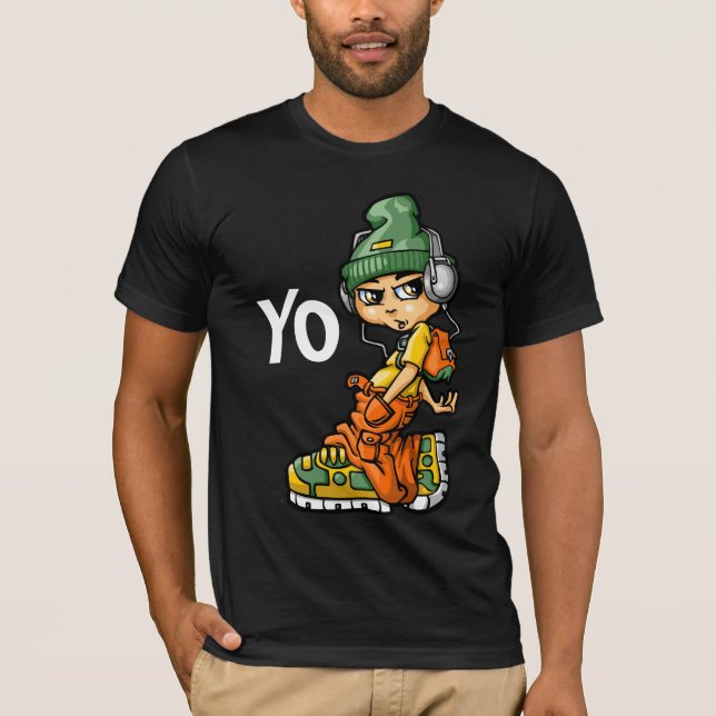 B boy and mp3 tee shirt (Framsida)