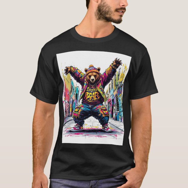 B-Boy Bear T-shirt design  (Framsida)