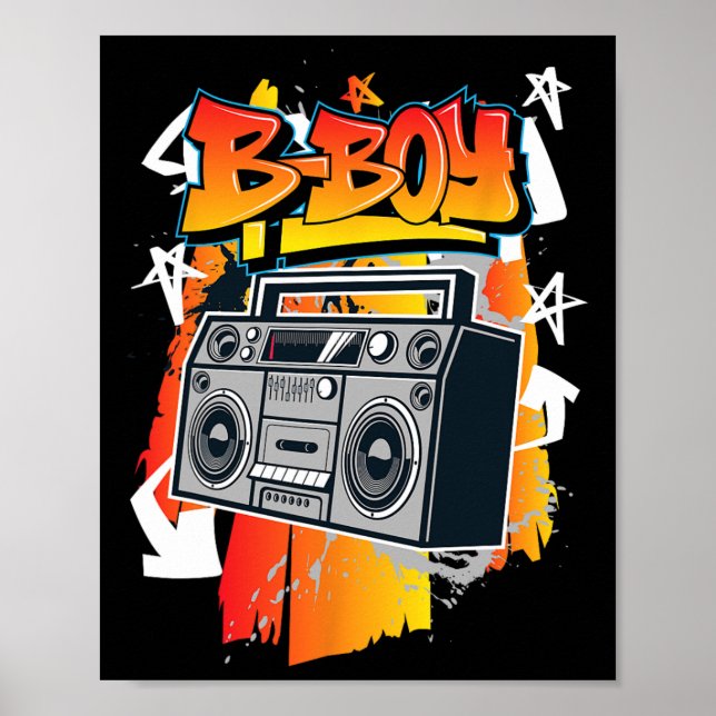 B-boy Hip-skutt Break Dancing Poster (Framsidan)