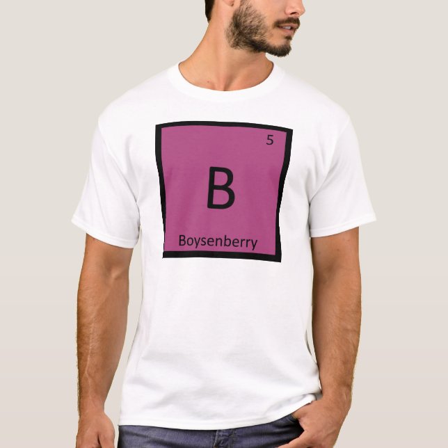 B - Boysenberfruktkemi Periodiska Bord Tröja (Framsida)