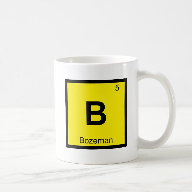 B - Bozeman Montana Kemi Periodiska Systemet Stad Kaffemugg (Höger)