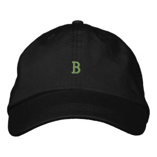 B Brev tryckt Monogram Initial Embroided Hat Broderad Keps