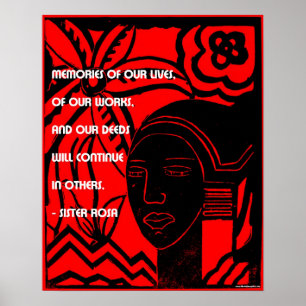 B; bristhistoriecitationstecken - syster Rosa Poster