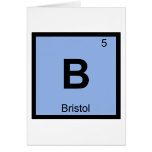 B - Bristol Connecticut kemi periodiska systemet Hälsningskort