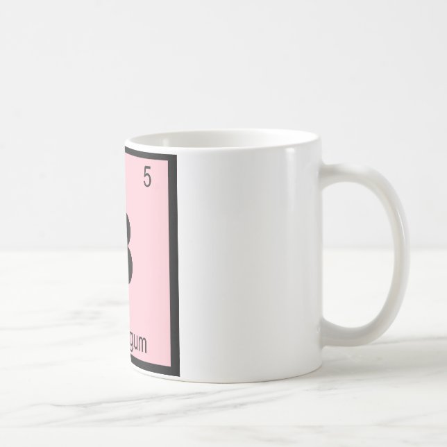 B - Bubblegum Kemi Periodiska Systemets Symbol Kaffemugg (Höger)