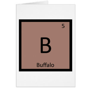 B - Buffalo Buffalo Kemisymbol Hälsningskort