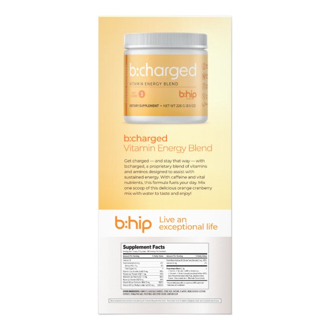 b:charged reklamkort (Framsidan)