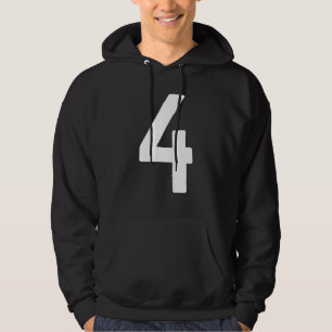B Dag Nummer 4 Monogram Norwester Teckensnitt Init Hoodie