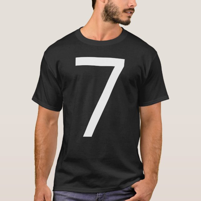 B Dag Nummer 7 Monogram Poppins Teckensnitt Initia T Shirt (Framsida)