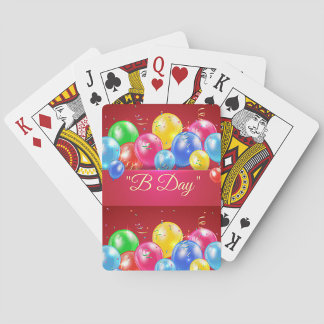 B Day Födelsedags Kortspel Inställning Casinokort