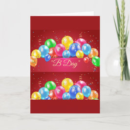 "B Day"-hälsning Kort