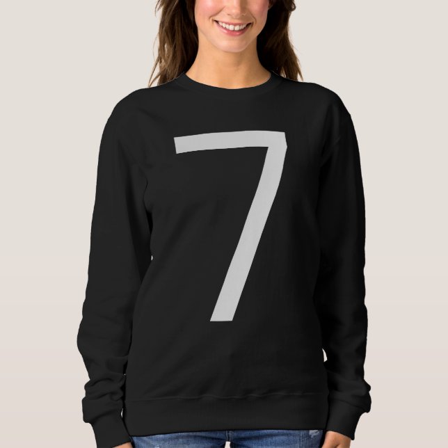 B Day Number 7 Monogram Poppins Font Initial Alpha T Shirt (Framsida)