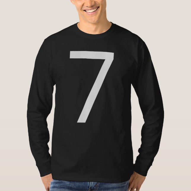 B Day Number 7 Monogram Poppins Font Initial Alpha T Shirt (Framsida)