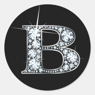 B "Diamond Bling" Skriv ut etikett