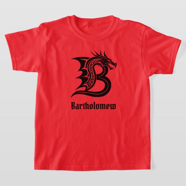 B Drakpersonalisering T Shirt (Laydown)