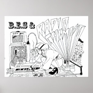 B.E.S & radiosände kemistaffischen Poster