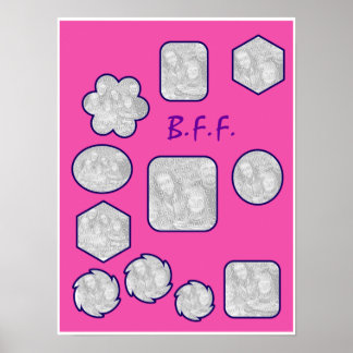 B.F.F. Bild Collage Poster