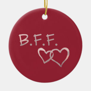 B F F med länkade hörn och Namn ornament