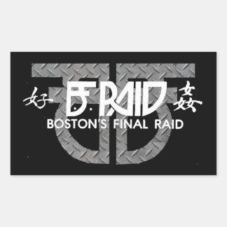 B.F. Raid (Boston's Final Raid) Stickers Rektangulärt Klistermärke
