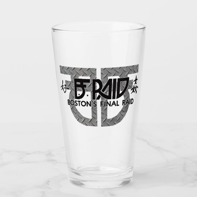 B.F. Raid Pint Glass Glaskopp (Framsida)