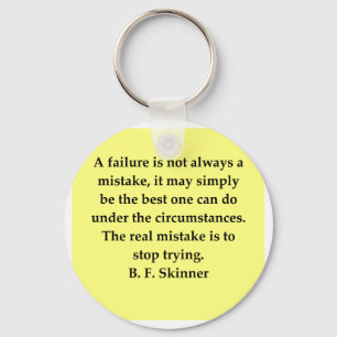 B F Skinner citationstecken Nyckelring